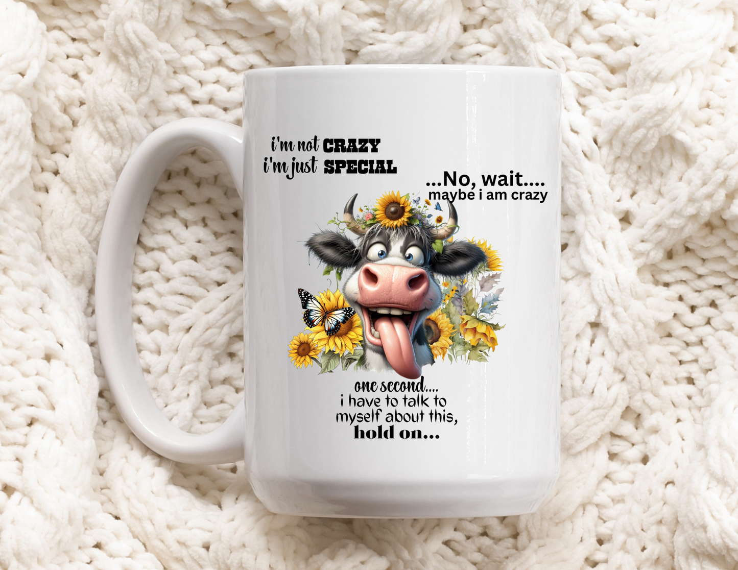 15oz Mug- Goofy cow