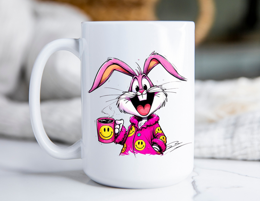 15oz Mug- Pink Bunny